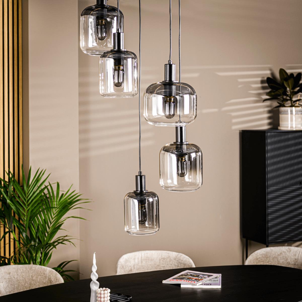 Vurna - Joséphine hanglamp smoke glas 5L