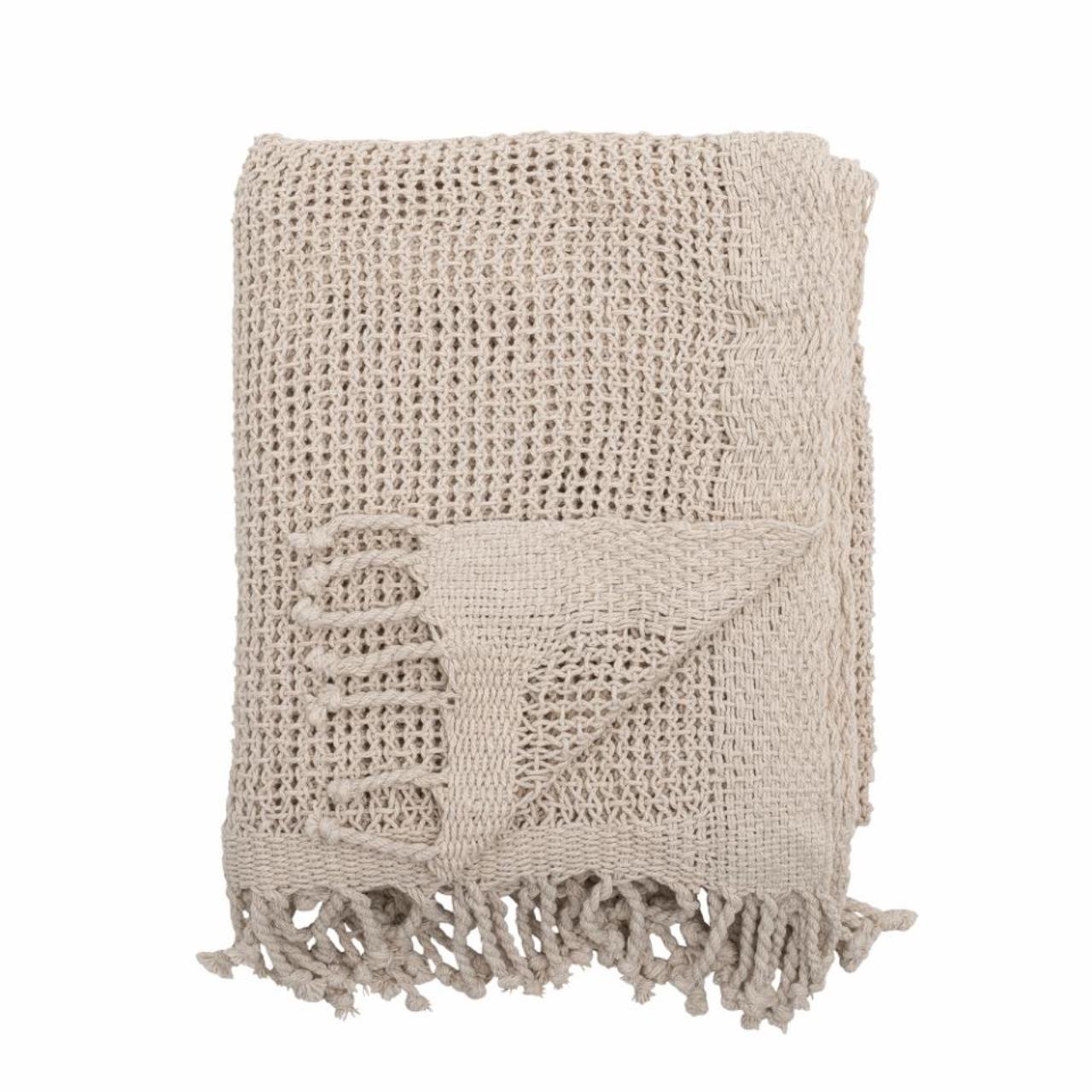 Bloomingville Lucille Plaid - 150 x 125 cm - Naturel kopen? Shop bij fonQ!