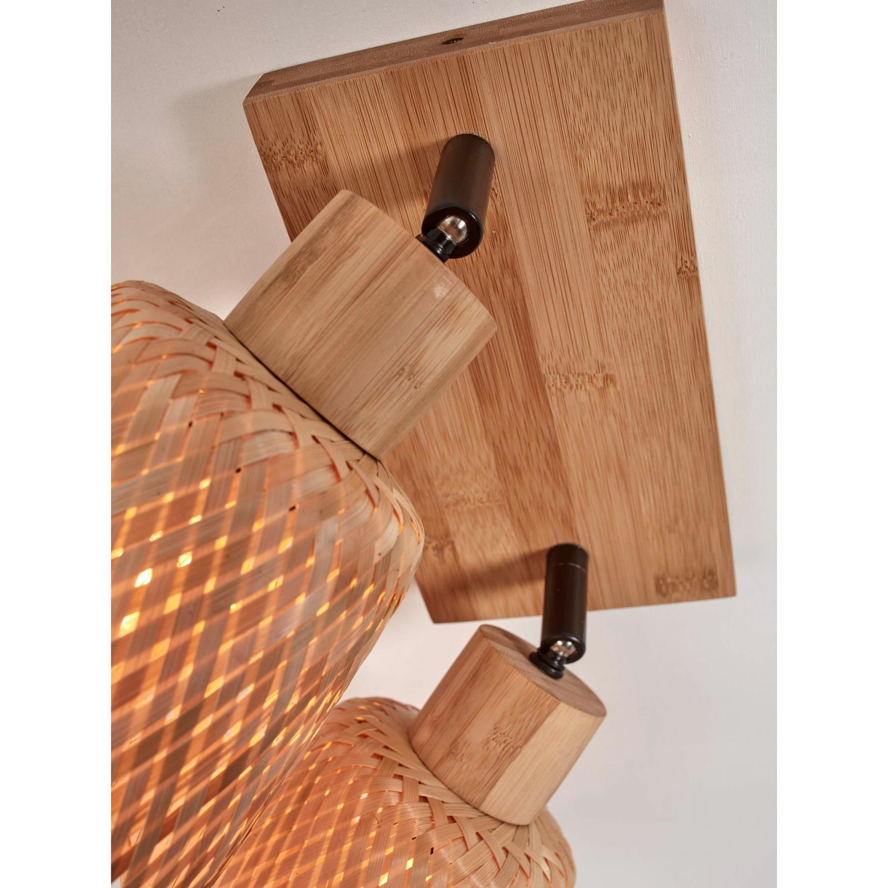 GOOD&MOJO Plafonniere Java - Bamboe - 28x15x24cm