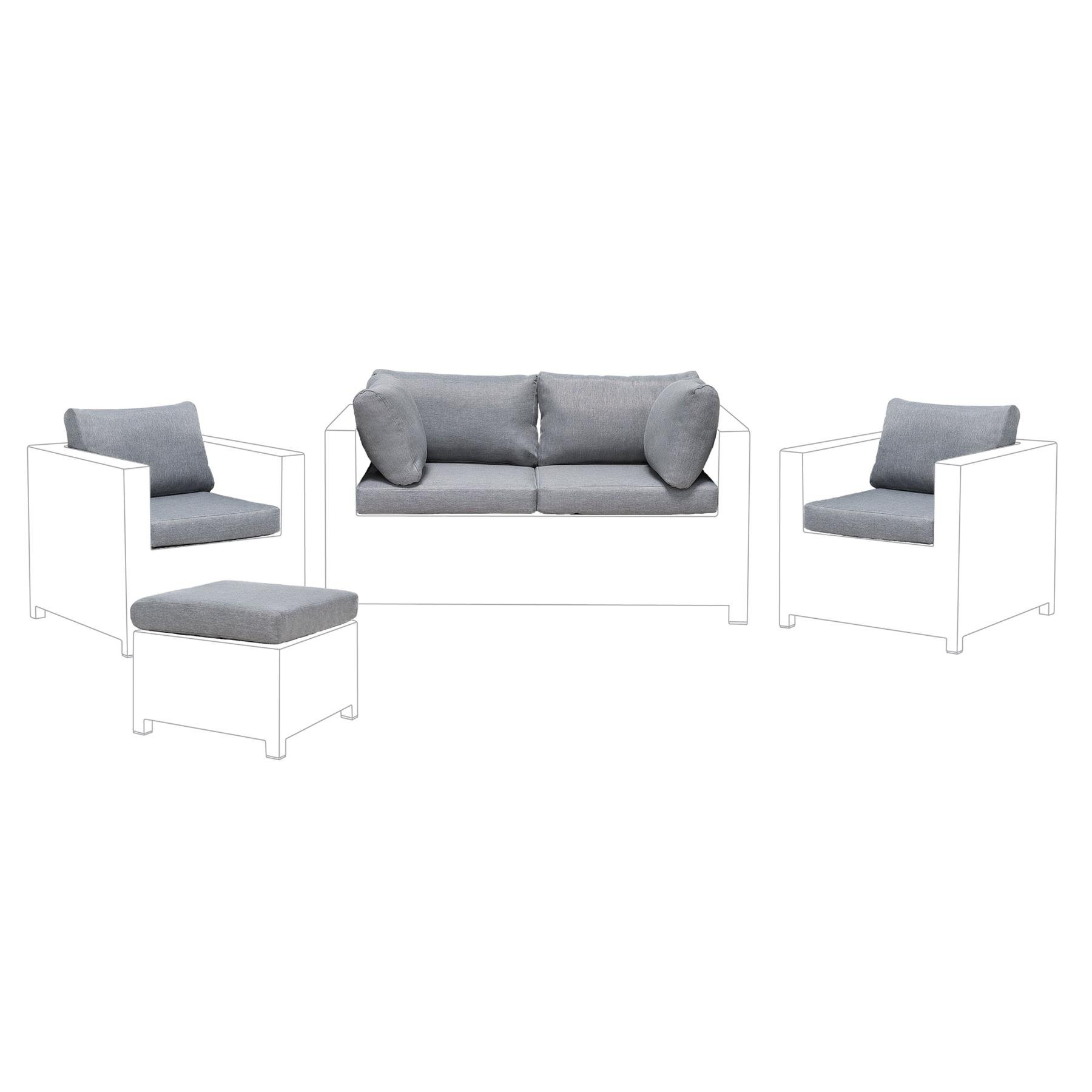 Beliani - MILANO - Kussenhoezen - Grijs - Polyester