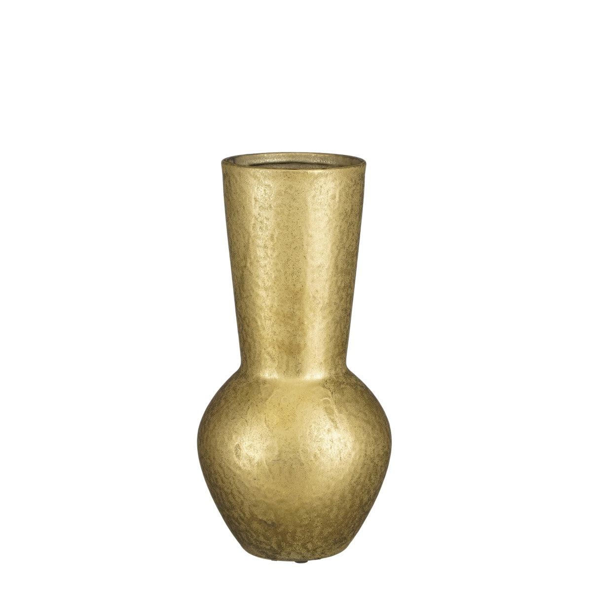 Mica Decorations Lora Vaas - 18x18x35 cm - Keramiek - Goud