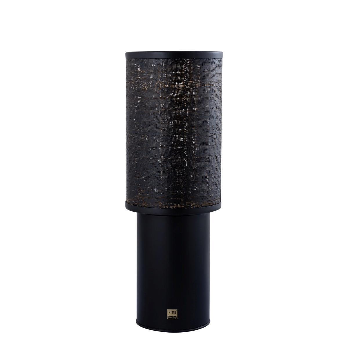 PTMD Jarne Windlicht - 26x26x70 cm - Ijzer - Zwart