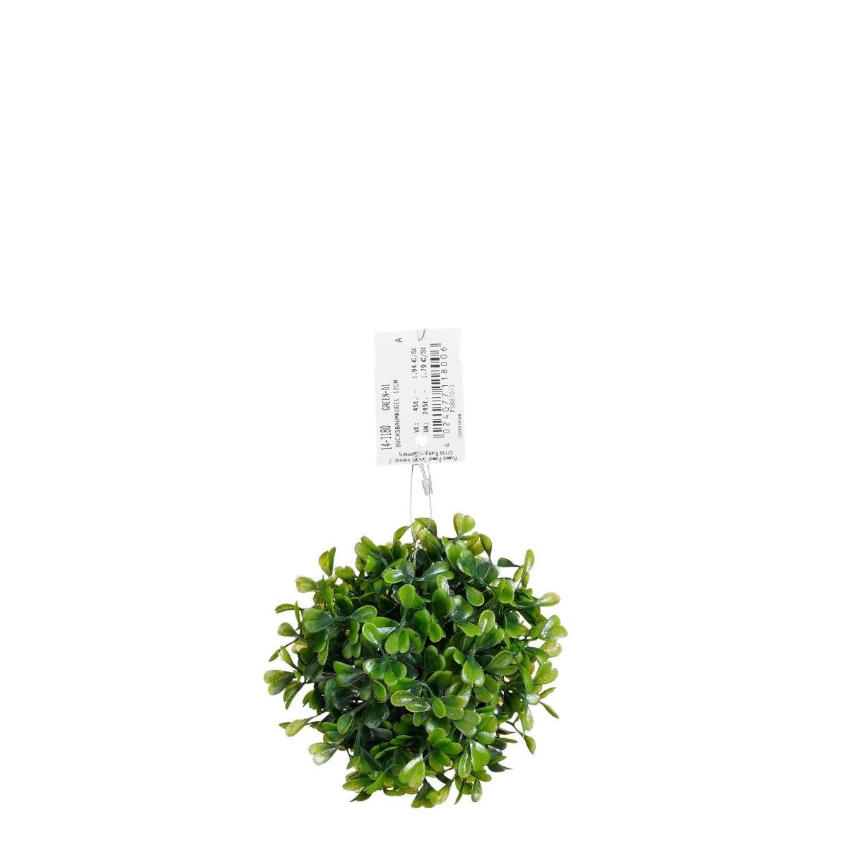 Mica Decorations Buxus Bal - 12x12x12 cm - Polyethyleen  - Groen