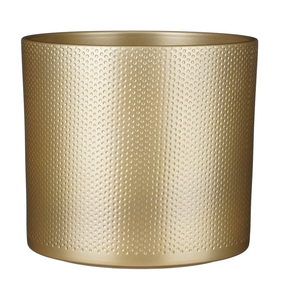 Mica Decorations Era Bloempot - 28x28x26 cm - Keramiek - Goud