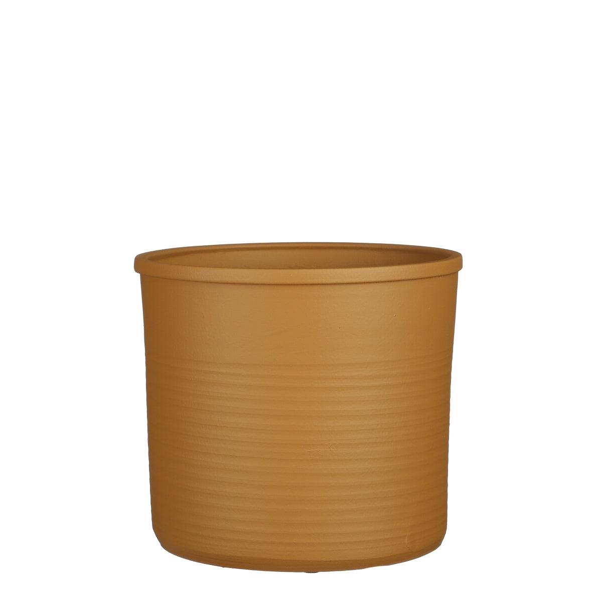 Mica Decorations Momo Bloempot - 28x28x25 cm - Terracotta - Lichtbruin