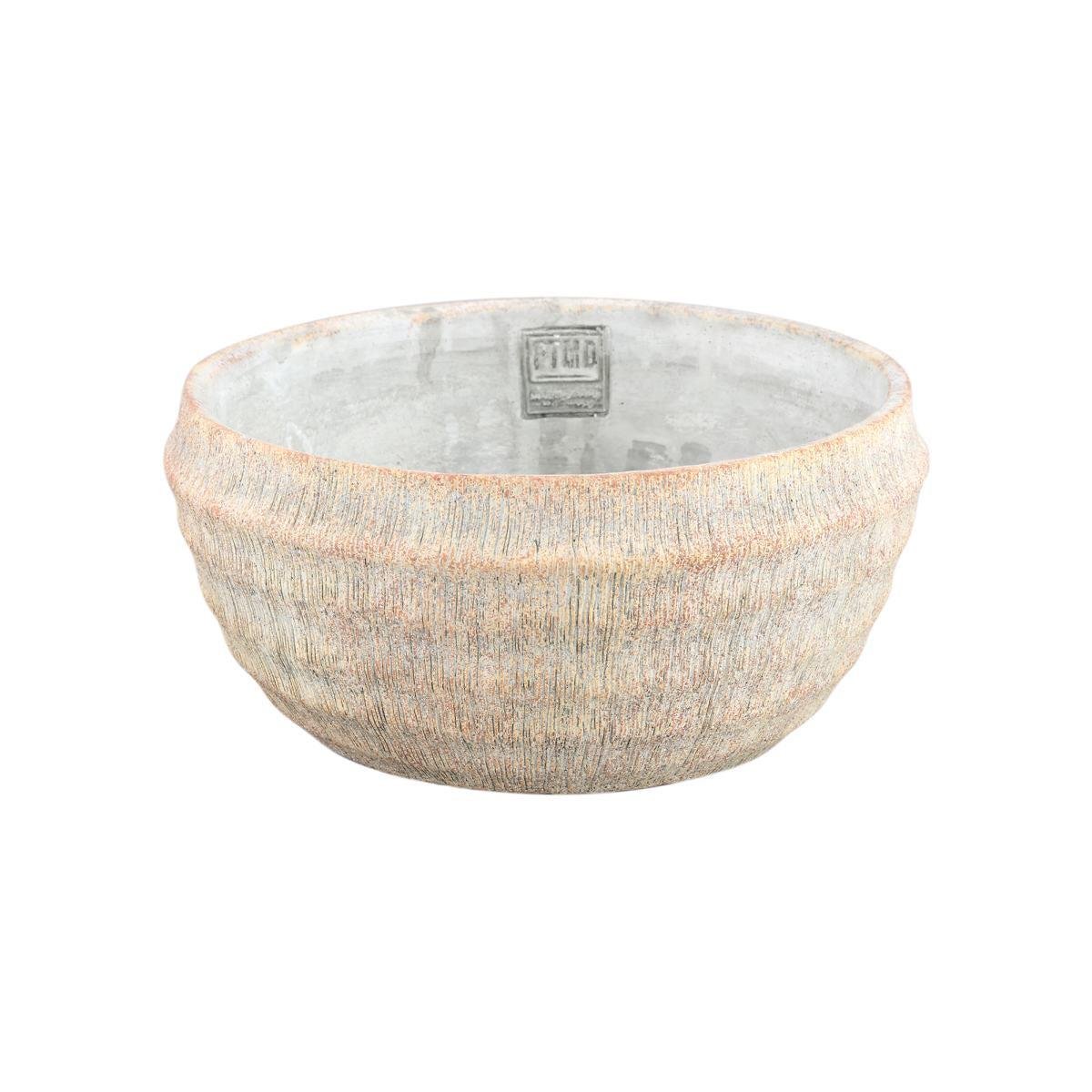 PTMD Sary Bloempot - 25 x 25 x 12 cm  - Cement - Créme