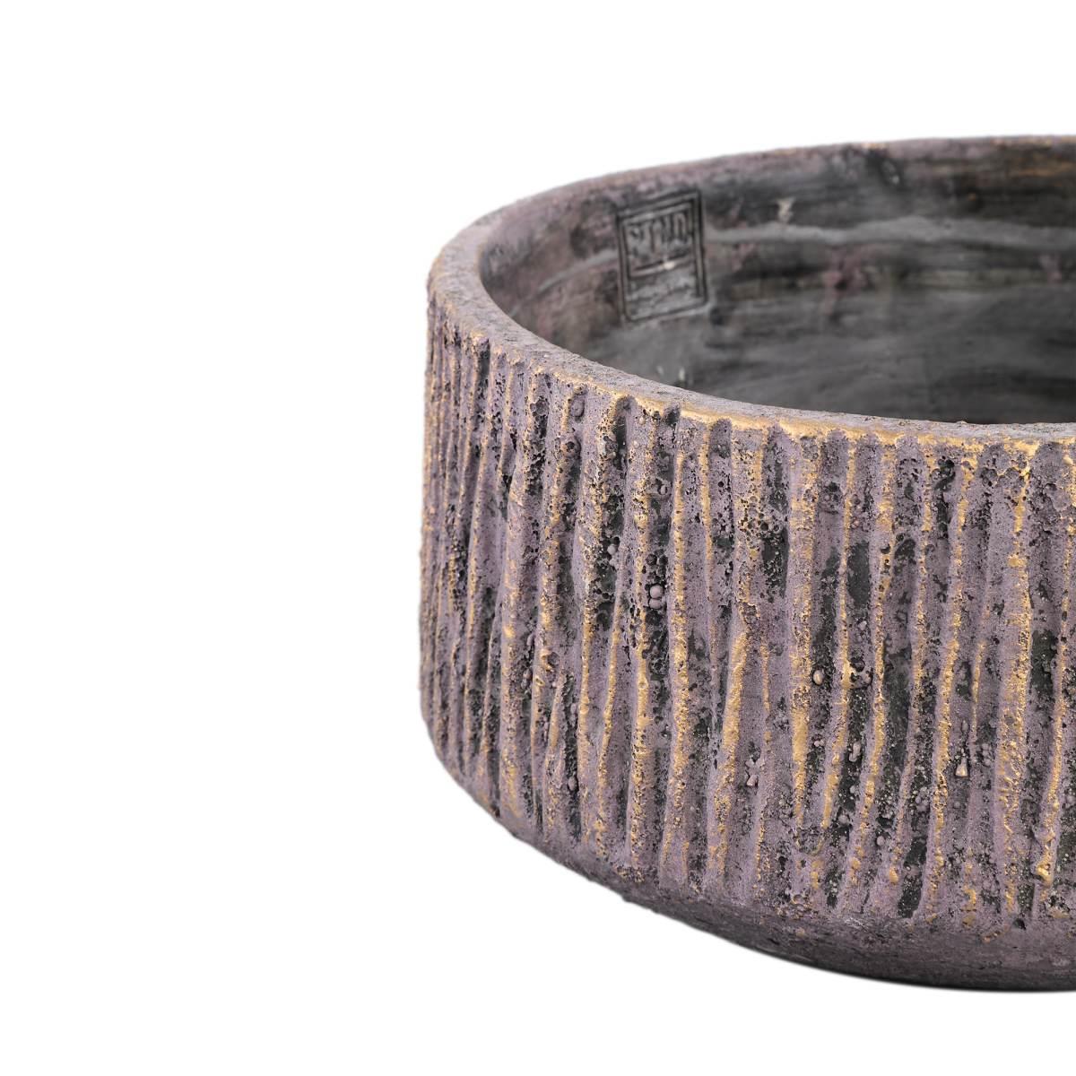 PTMD Holden Bloempot - 30x30x15 cm - Cement - Paars