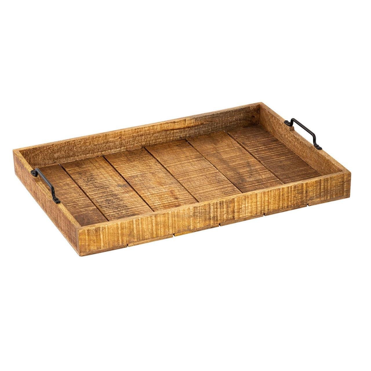 SVJ Plateau Rechthoekig - 39 x 57 x 8 cm - Hout - Bruin