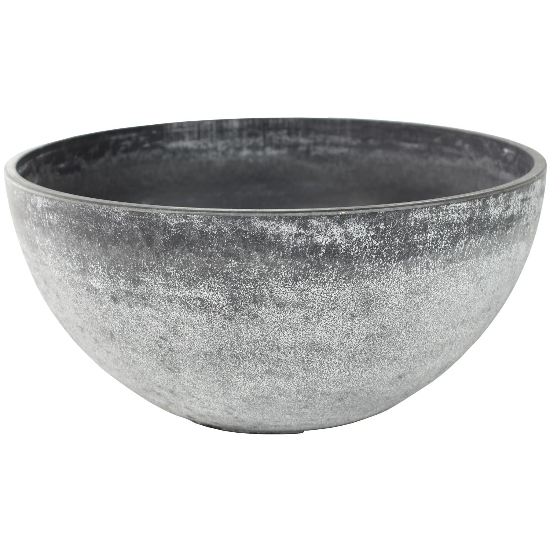Ter Steege Bloempot schaal - kunststof - grijs - D35xH17 cm