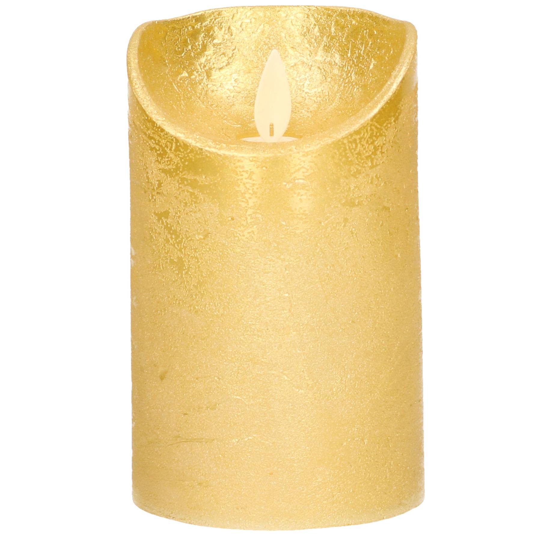 Anna's Collection Led stompkaars - goud - H12,5 x D7,5 cm - wax