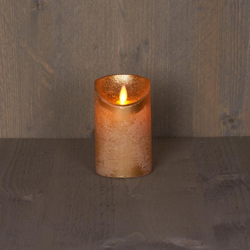 Anna's Collection Led stompkaars - goud - H12,5 x D7,5 cm - wax