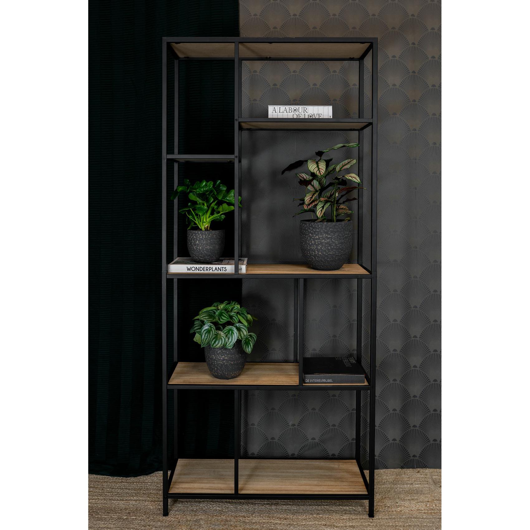 Ter Steege Plantenpot|Bloempot Lava Stone - zwart - D15 x H13 cm