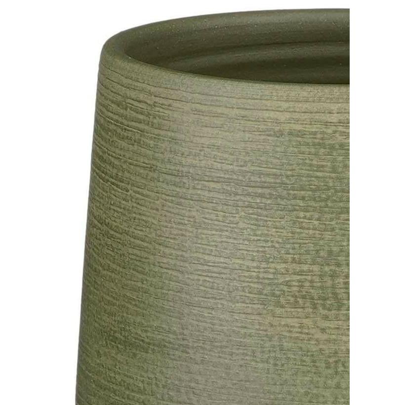 Mica Decorations Plantenpot - groen relief - terracotta - 19x18cm
