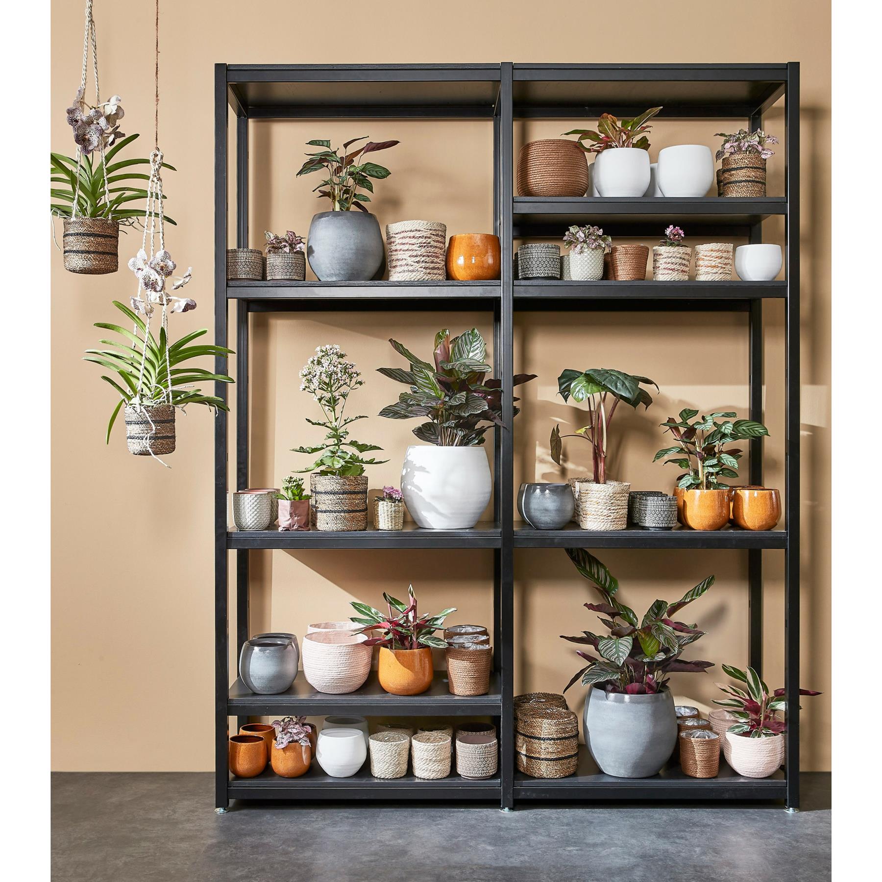 Mica Decorations Plantenpot - keramiek - geel glans - D18|H16 cm