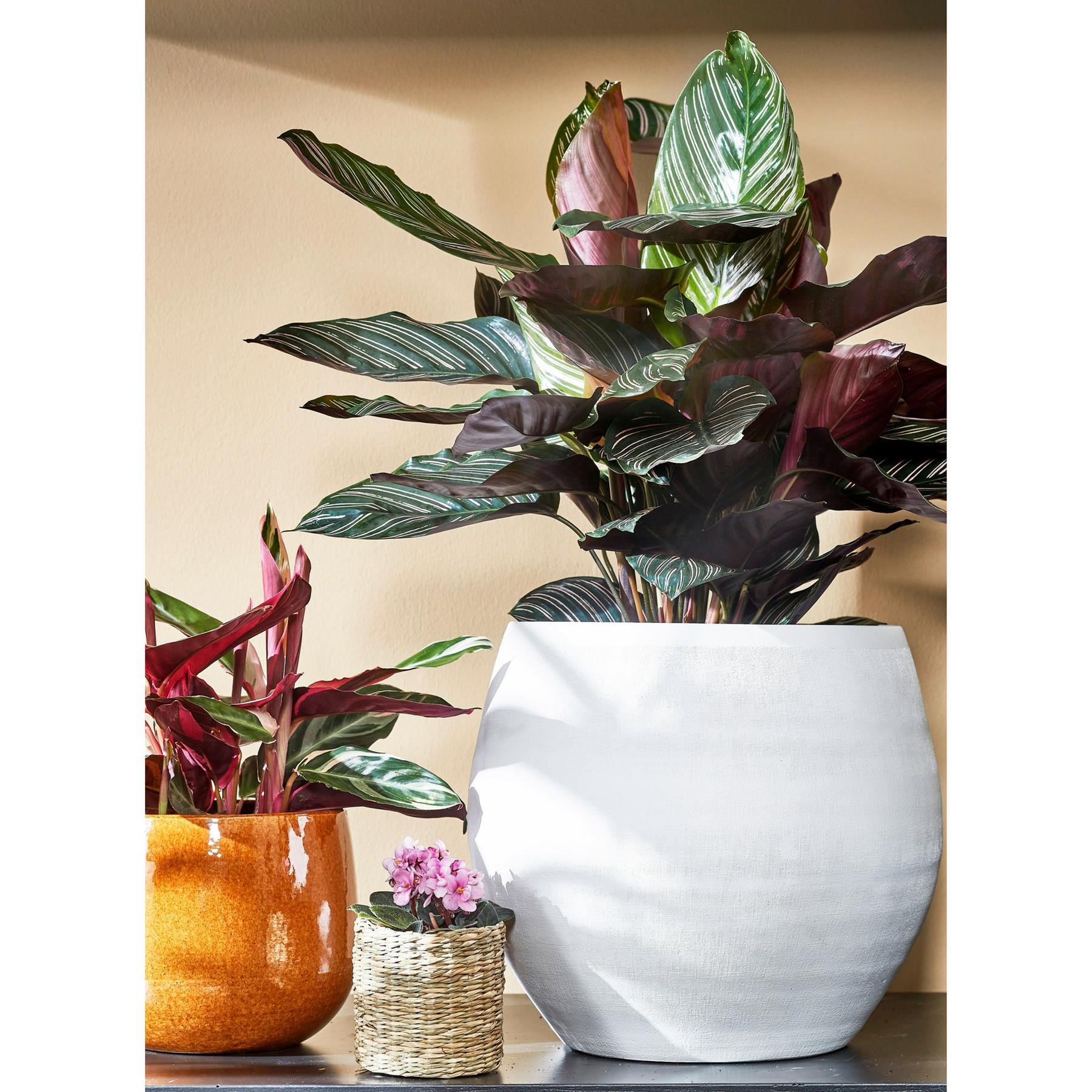 Mica Decorations Plantenpot - keramiek - geel glans - D18|H16 cm