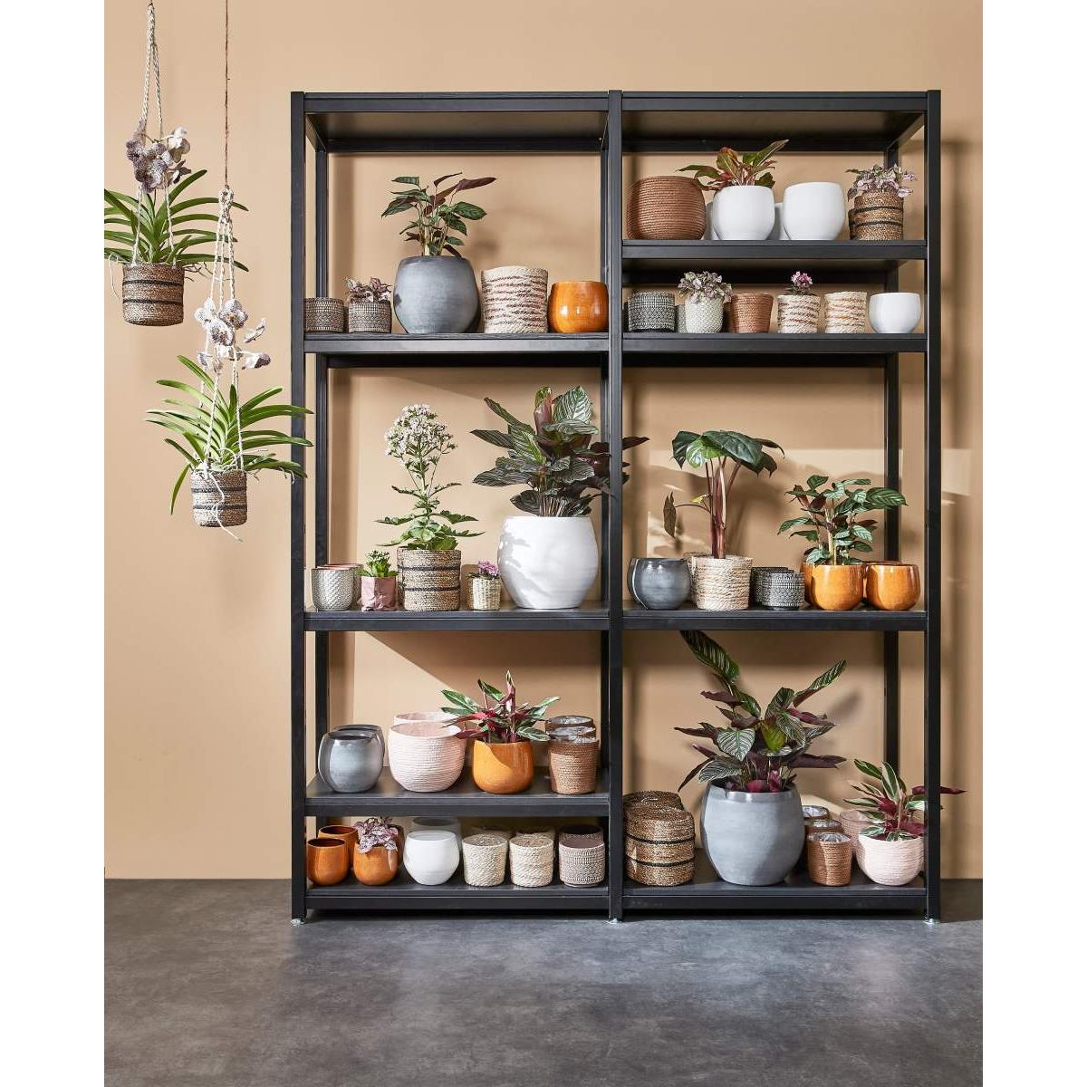 Mica Decorations Plantenpot - keramiek - geel glans - D18|H16 cm