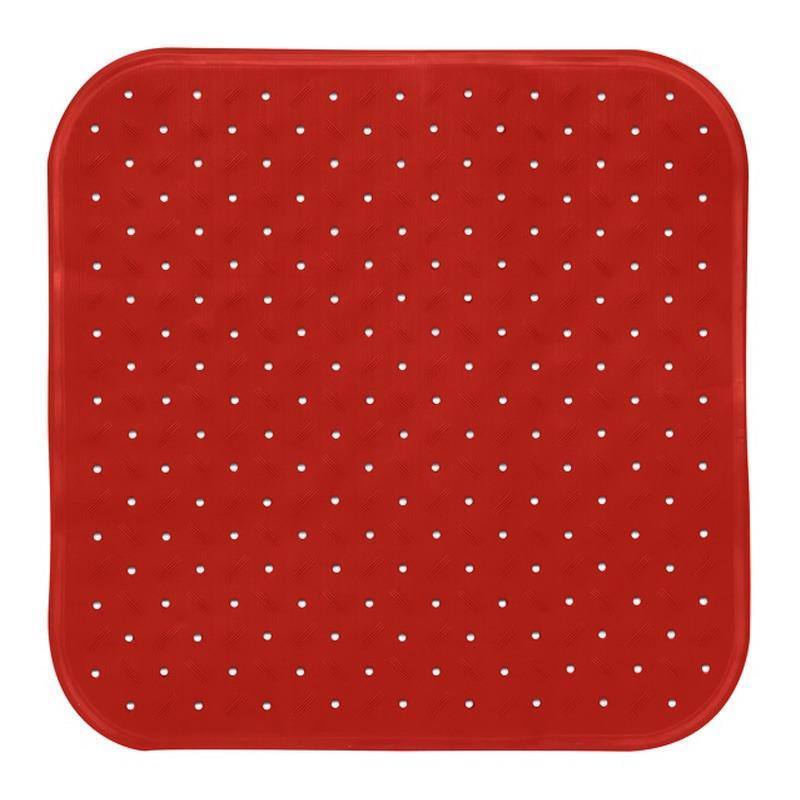 MSV Douche|bad anti-slip mat badkamer - rubber - terracotta - 54 x 54