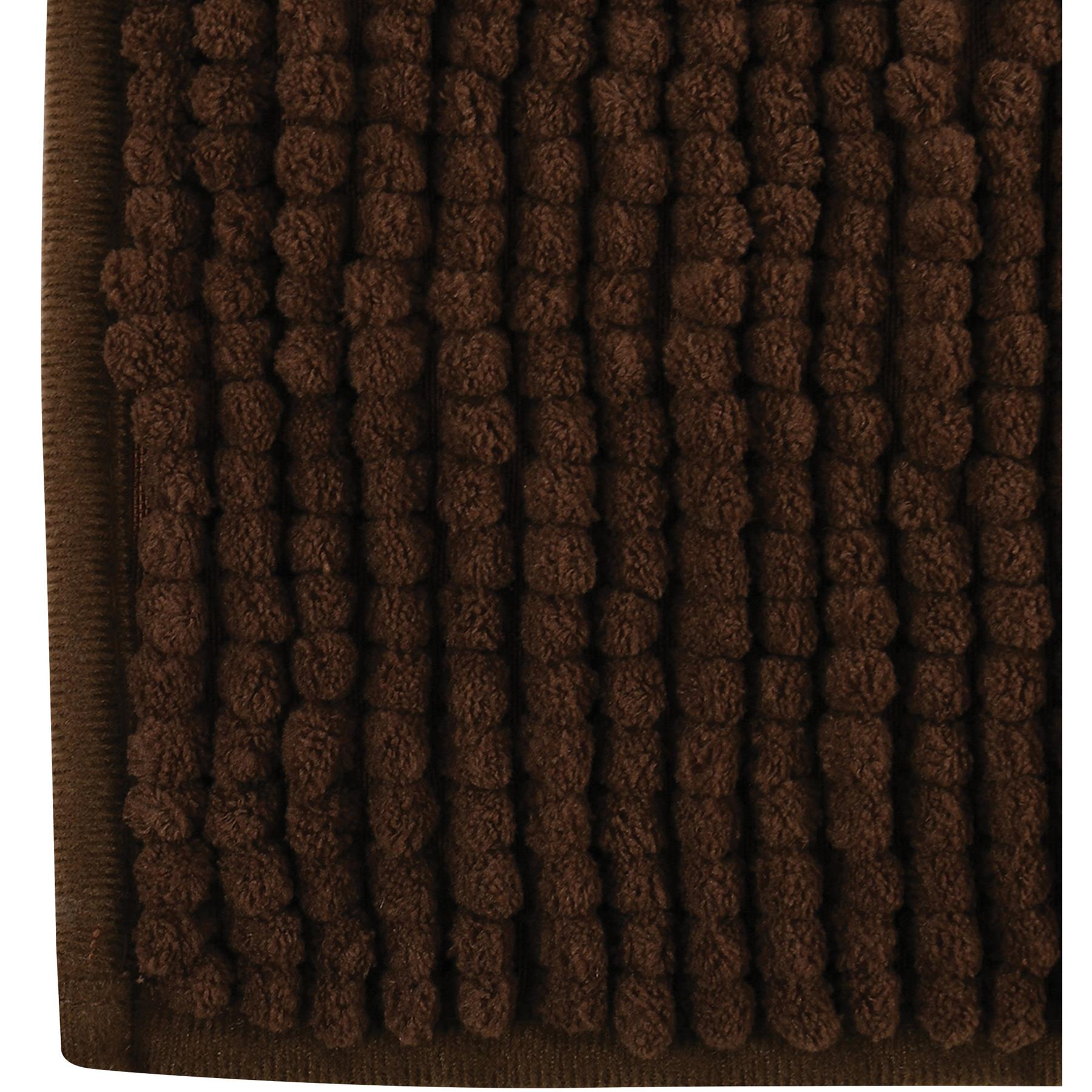MSV Badkamerkleed|badmat voor op de vloer - bruin - 60 x 90 cm