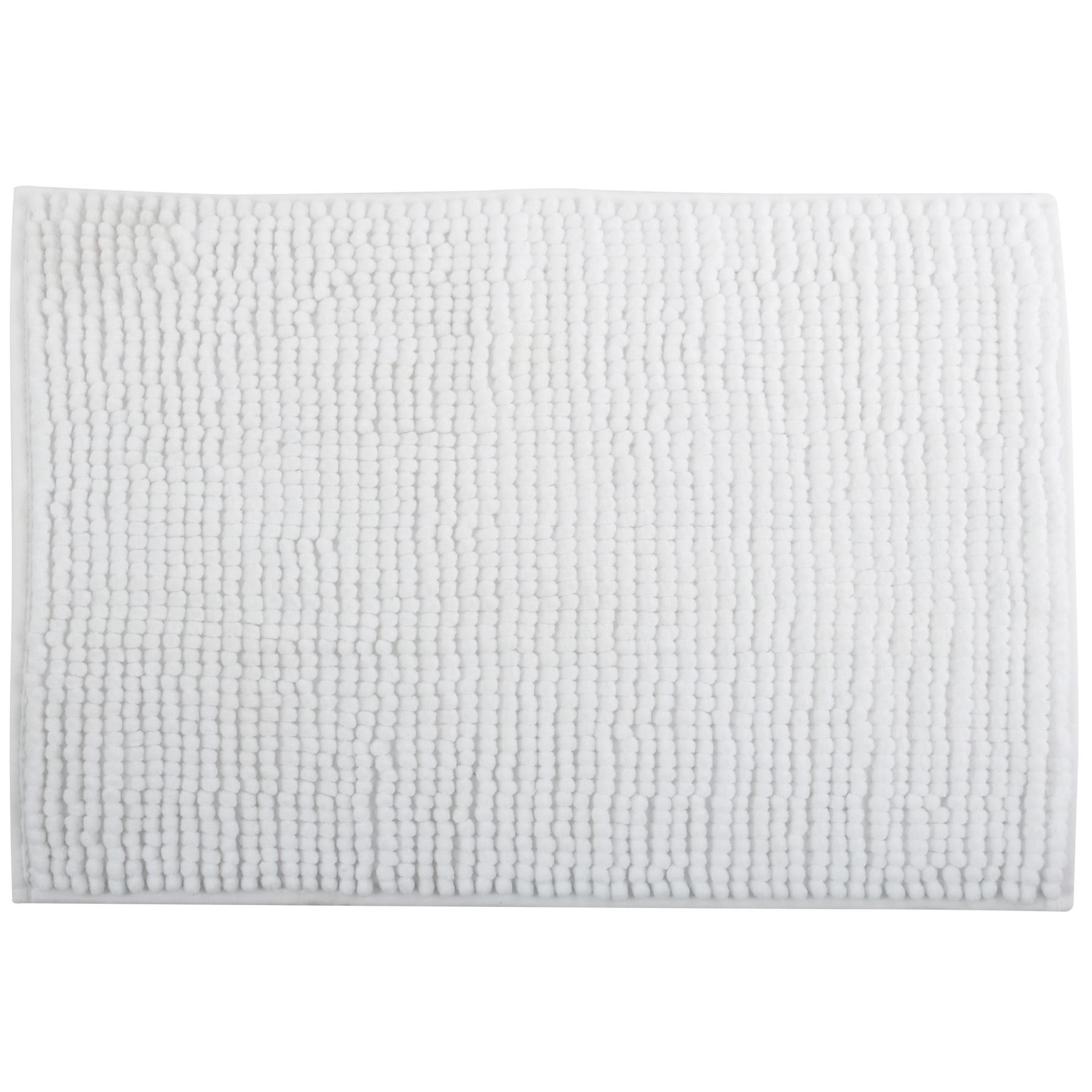 MSV Badkamerkleed|badmat voor op de vloer - ivoor wit - 60 x 90 cm
