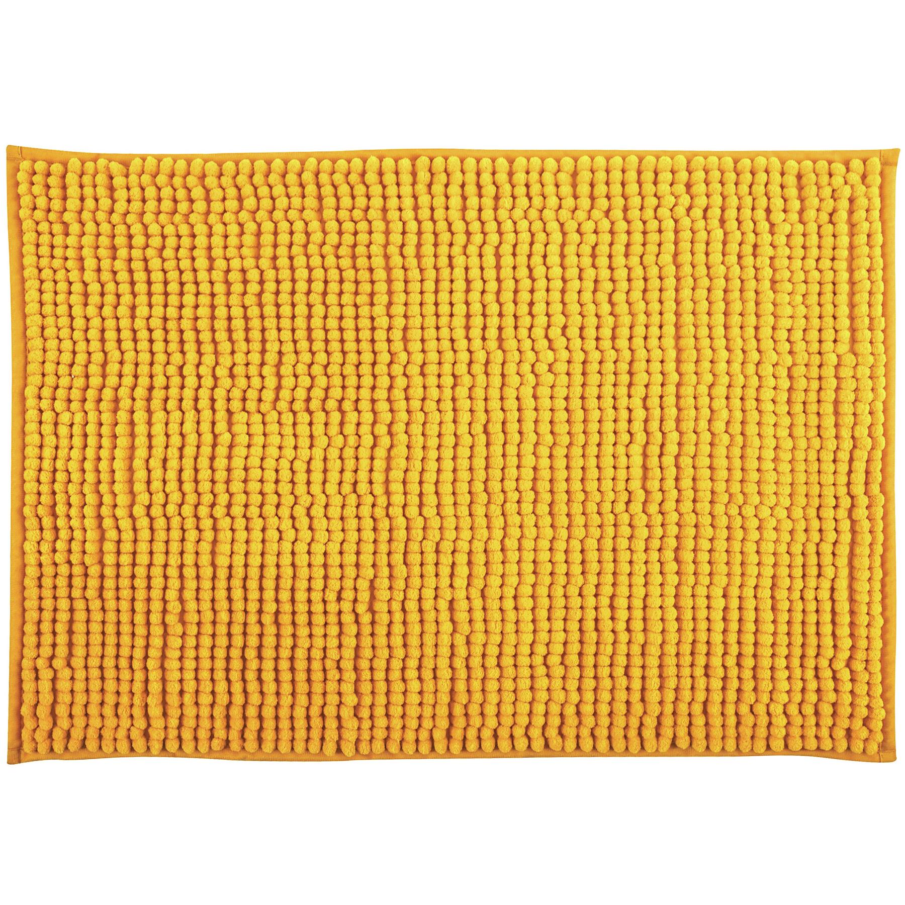 MSV Badkamerkleed|badmat voor op de vloer - saffraan geel - 60 x 90 cm