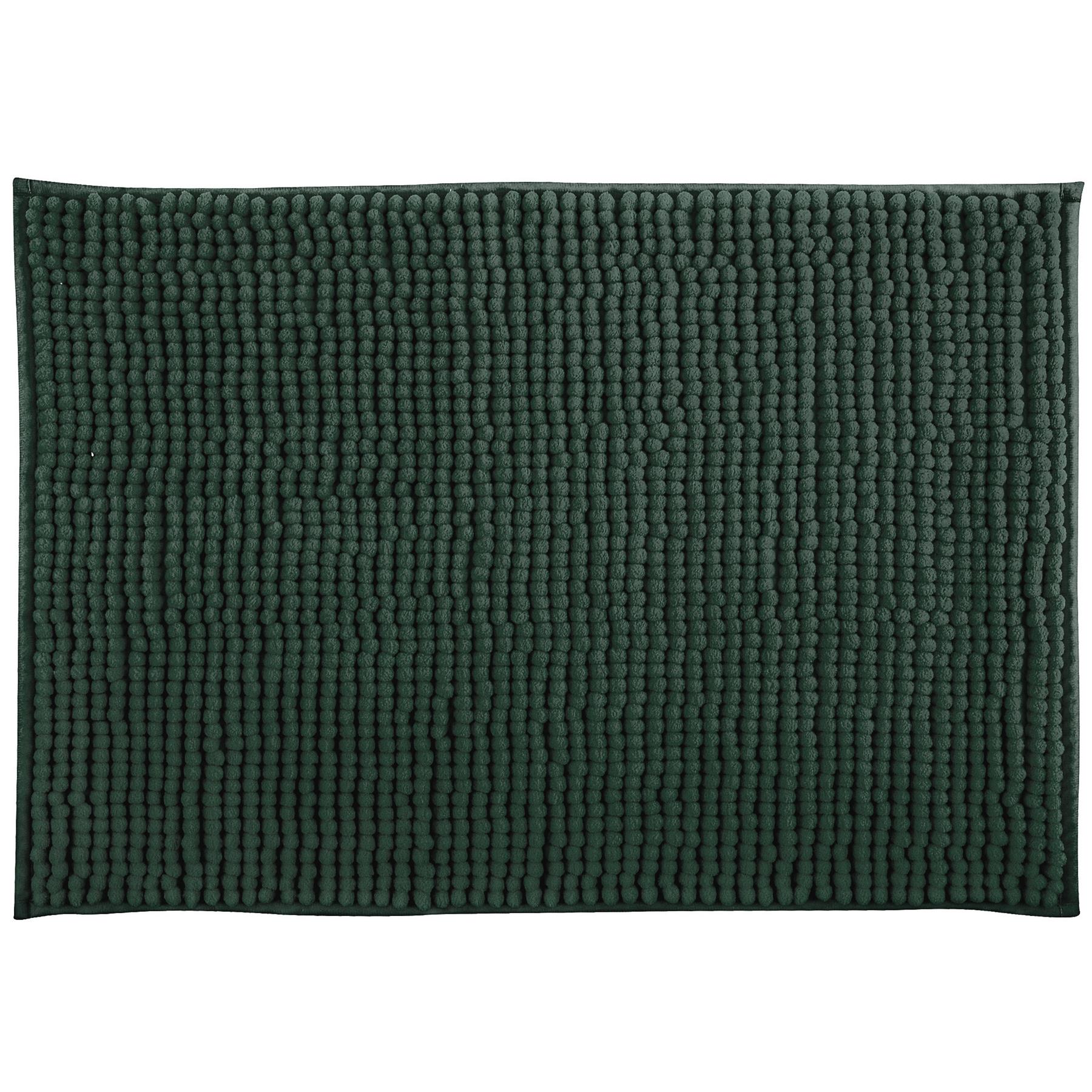 MSV Badkamerkleed|badmat voor op de vloer - donkergroen - 60 x 90 cm
