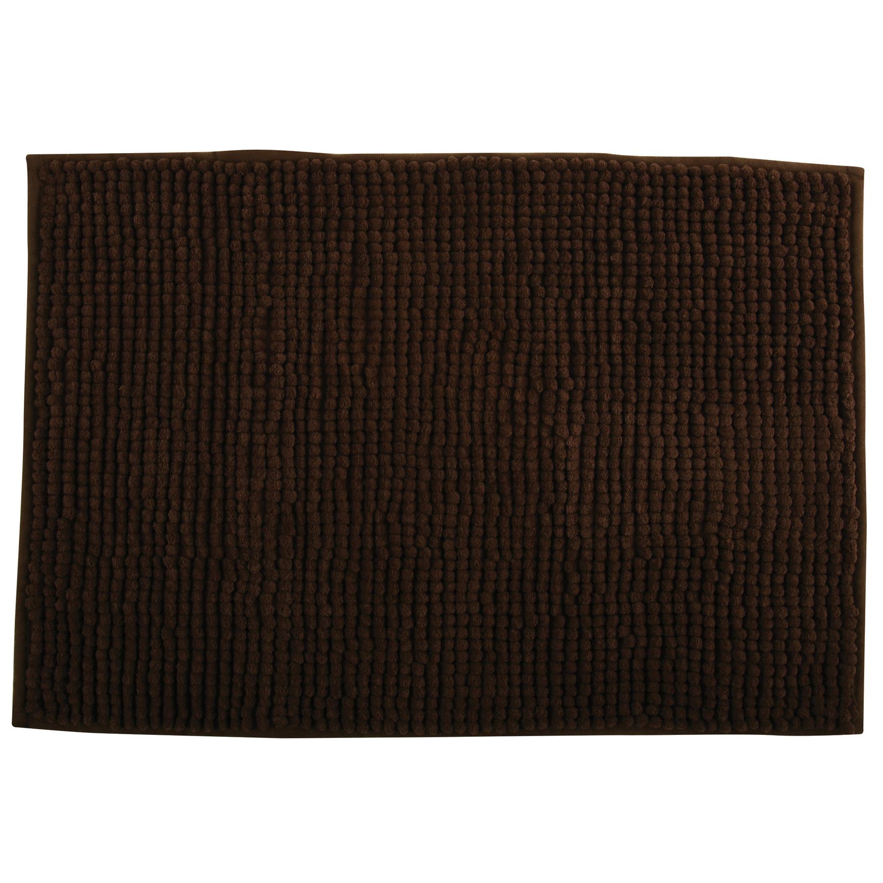 MSV Badkamerkleed|badmat voor op de vloer - bruin - 60 x 90 cm