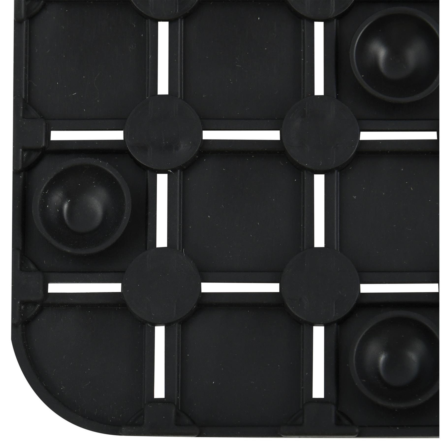 MSV Douche|bad anti-slip mat badkamer - rubber - zwart - 54 x 54 cm