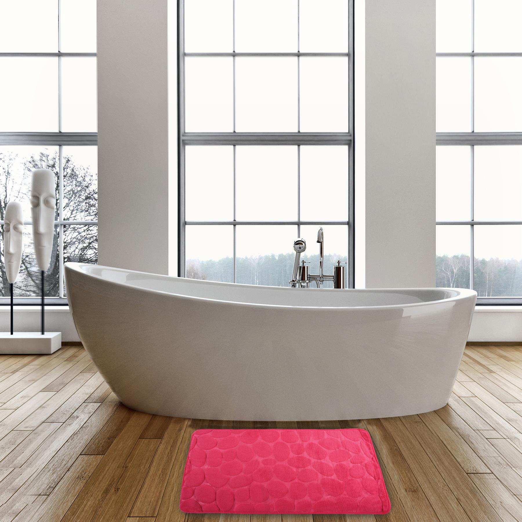 MSV Badkamerkleedje|badmat - kiezel - vloer - fuchsia roze - 50 x 80cm