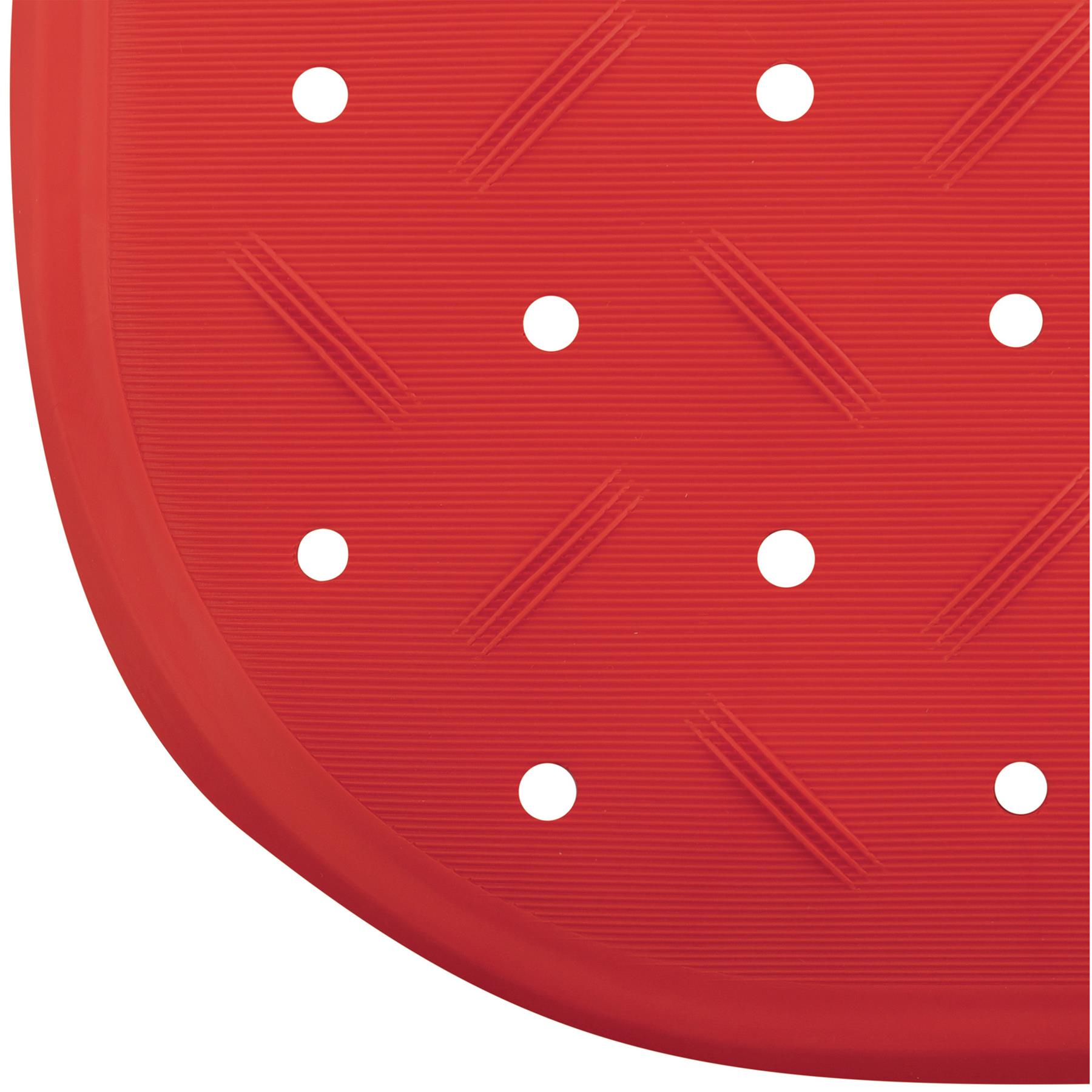 MSV Douche|bad anti-slip mat badkamer - rubber - rood - 36 x 76 cm