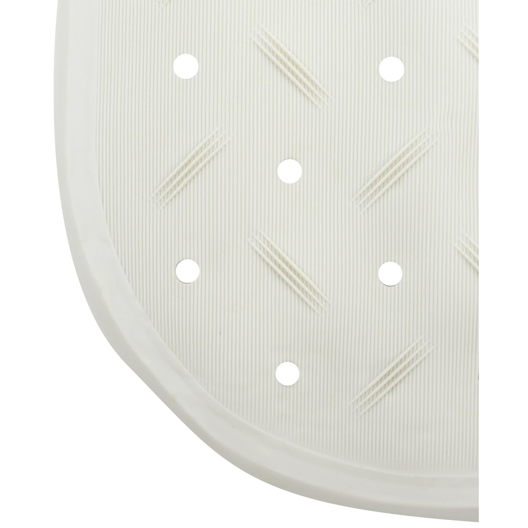 MSV Douche|bad anti-slip mat badkamer - rubber - wit - 36 x 97 cm
