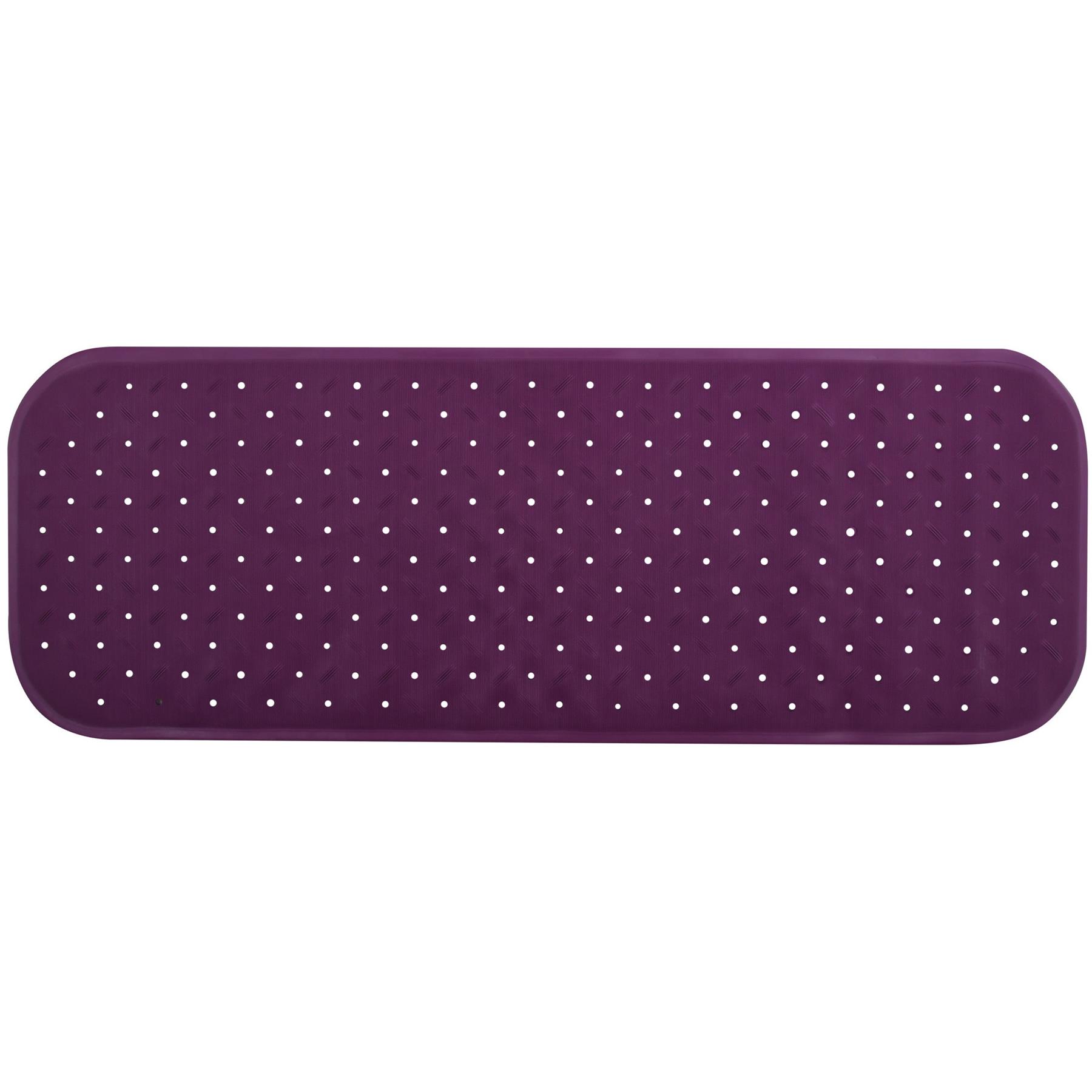 MSV Douche|bad anti-slip mat badkamer - rubber - paars - 36 x 97 cm
