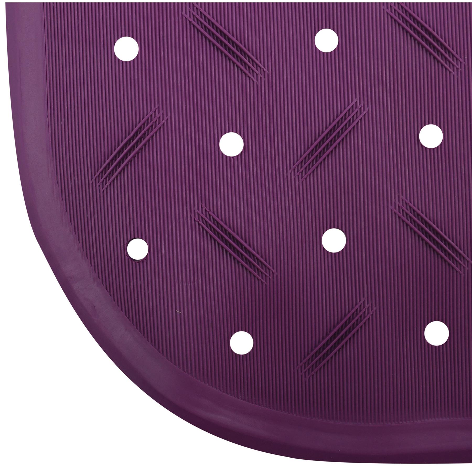 MSV Douche|bad anti-slip mat badkamer - rubber - paars - 36 x 97 cm