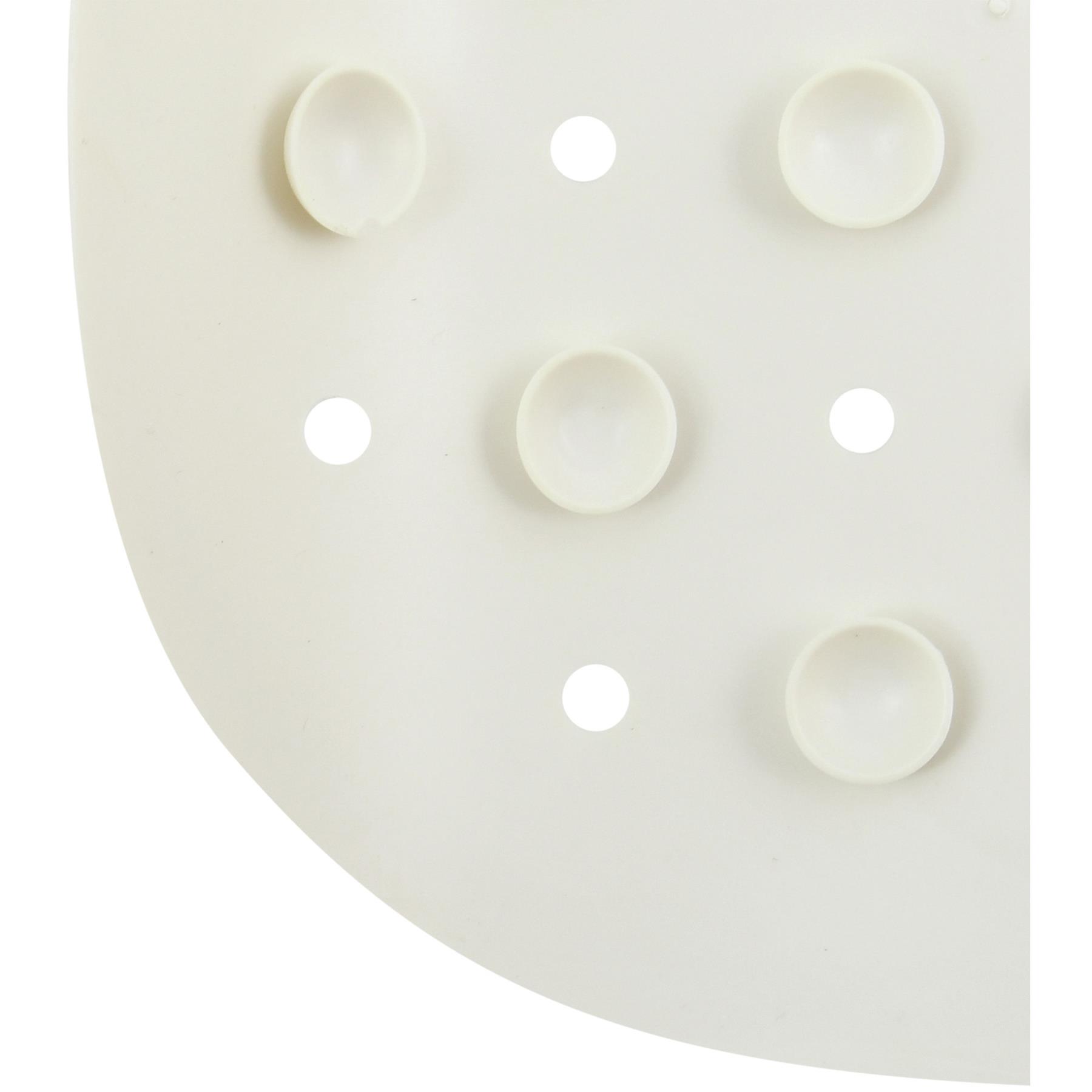 MSV Douche|bad anti-slip mat badkamer - rubber - wit - 36 x 97 cm
