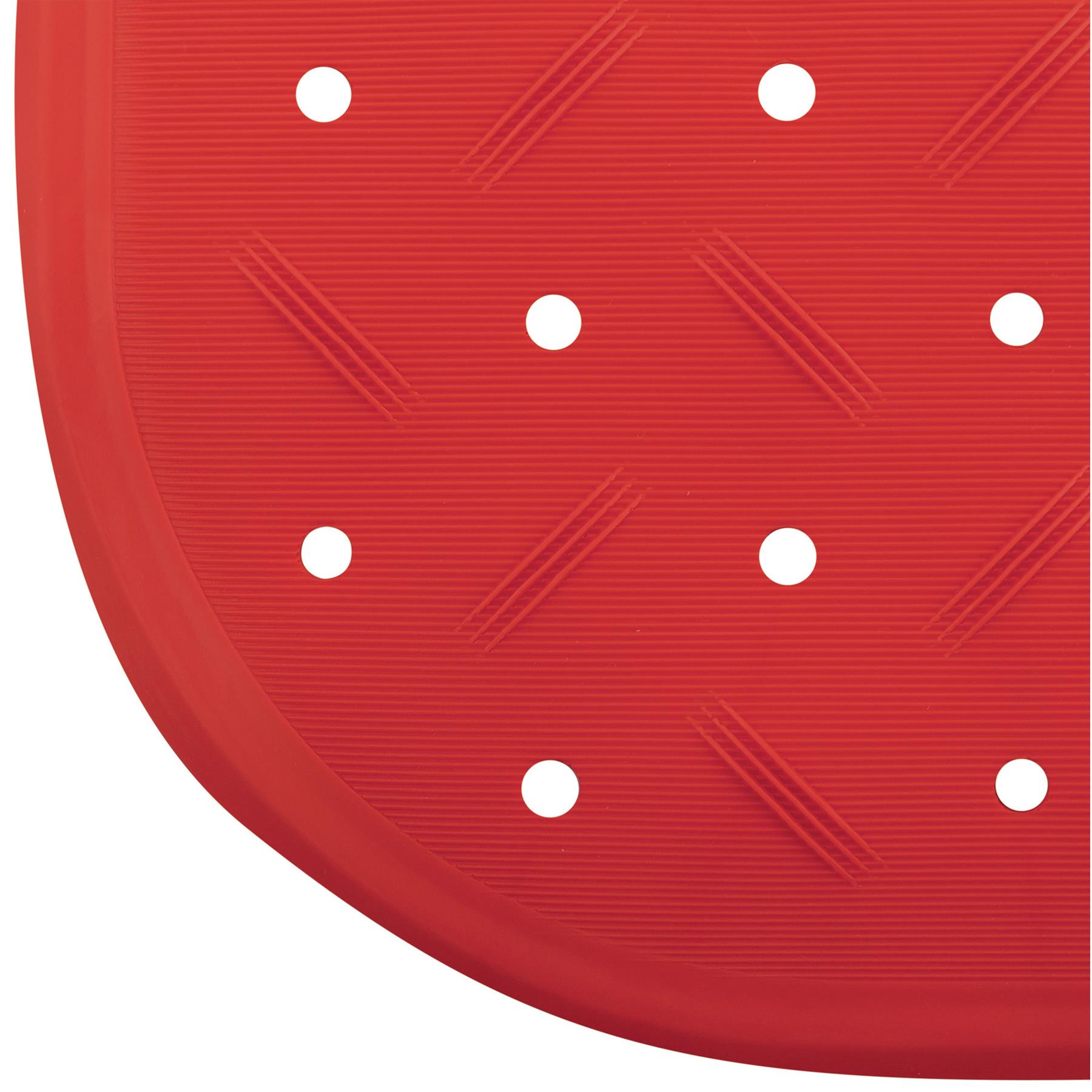 MSV Douche|bad anti-slip mat badkamer - rubber - rood - 36 x 65 cm