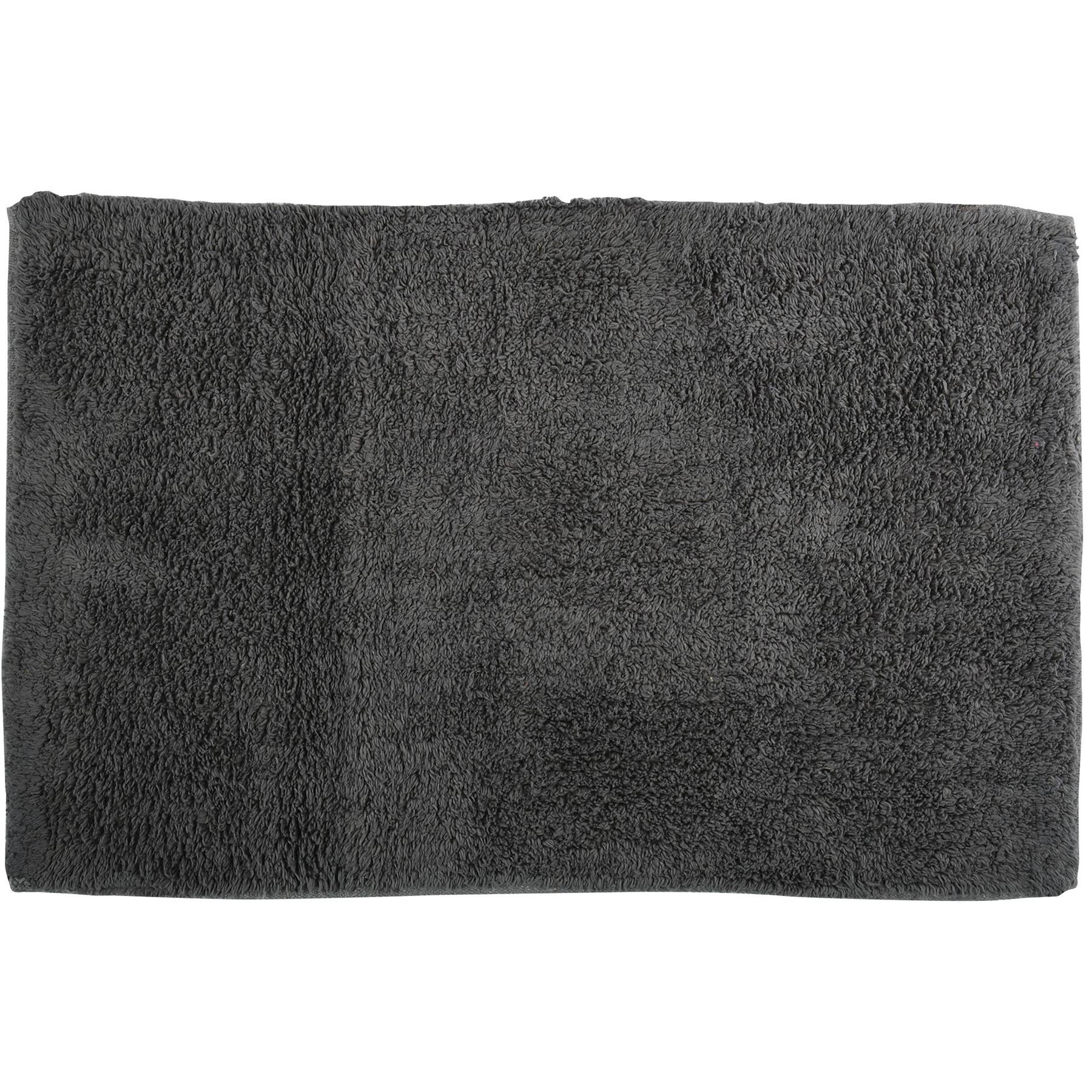 MSV Badkamerkleedje|badmat voor op de vloer - antraciet - 45 x 70 cm