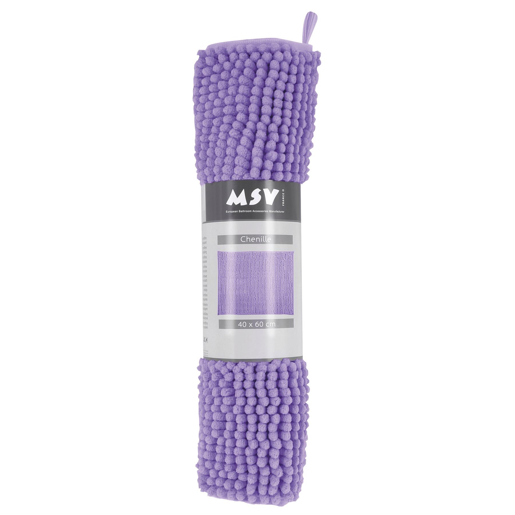 MSV Badkamerkleed|badmat tapijtje - lila paars - 40 x 60 cm