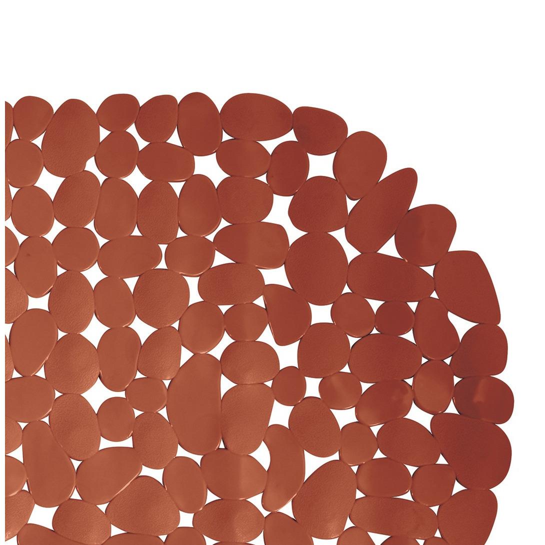 MSV Douche|bad anti-slip mat badkamer - pvc - terracotta - 39 x 99 cm