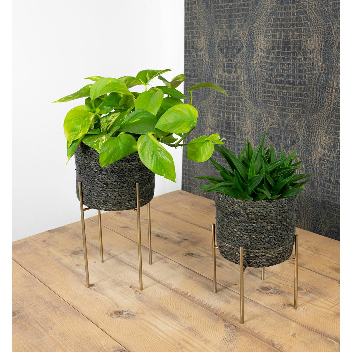 Ter Steege Bloempot plantenstandaard - goud - H50 x B25 cm
