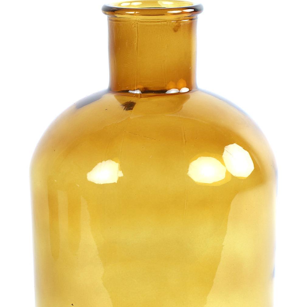 Countryfield Bloemenvaas - goudgeel - apotheker fles - D17 x H30 cm