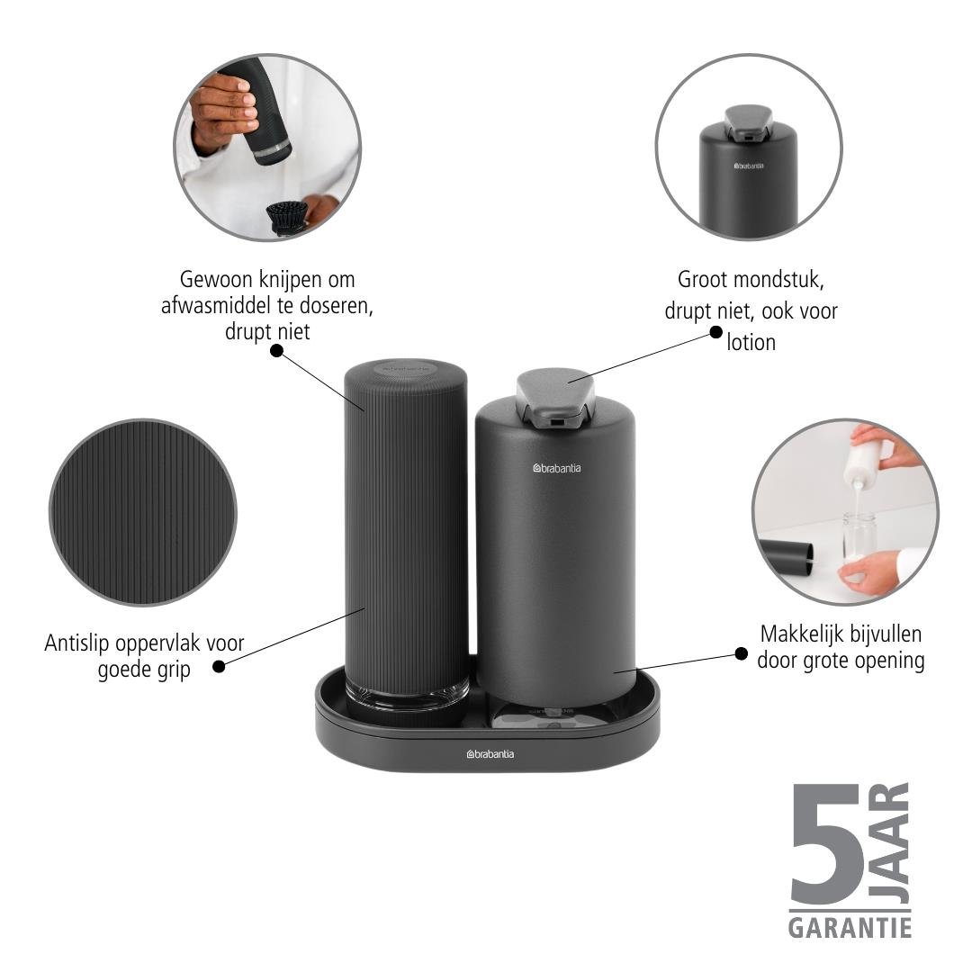 Brabantia SinkStyle Zeepdispenser Set - Mineral Infinite