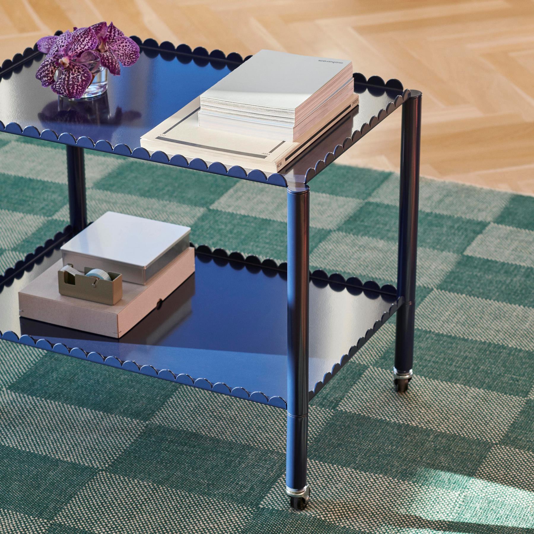 HAY Arcs Trolley Low Bijzettafel - Steel Blue