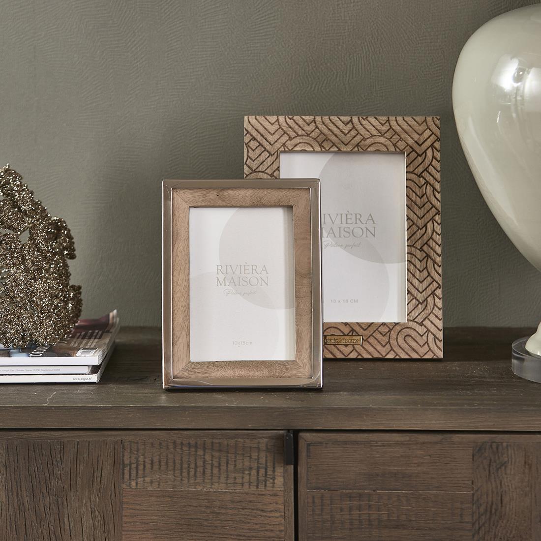 Riviera Maison Fotolijst Zilver, Rechthoek - RM Wood 15x10 - Hout