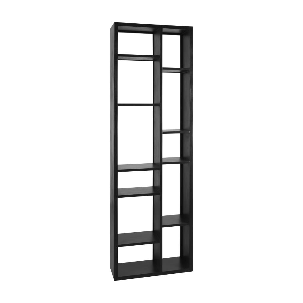 Wandkast Salma Zwart - MDF - 70x220x25cm (BxHxD)