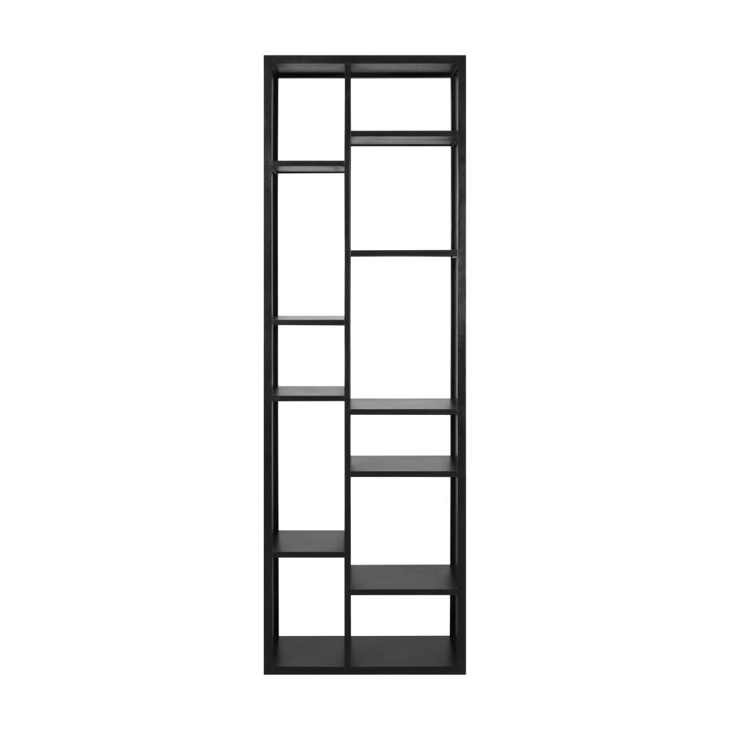 Wandkast Salma Zwart - MDF - 70x220x25cm (BxHxD)