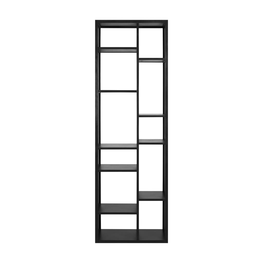 Wandkast Salma Zwart - MDF - 70x220x25cm (BxHxD)