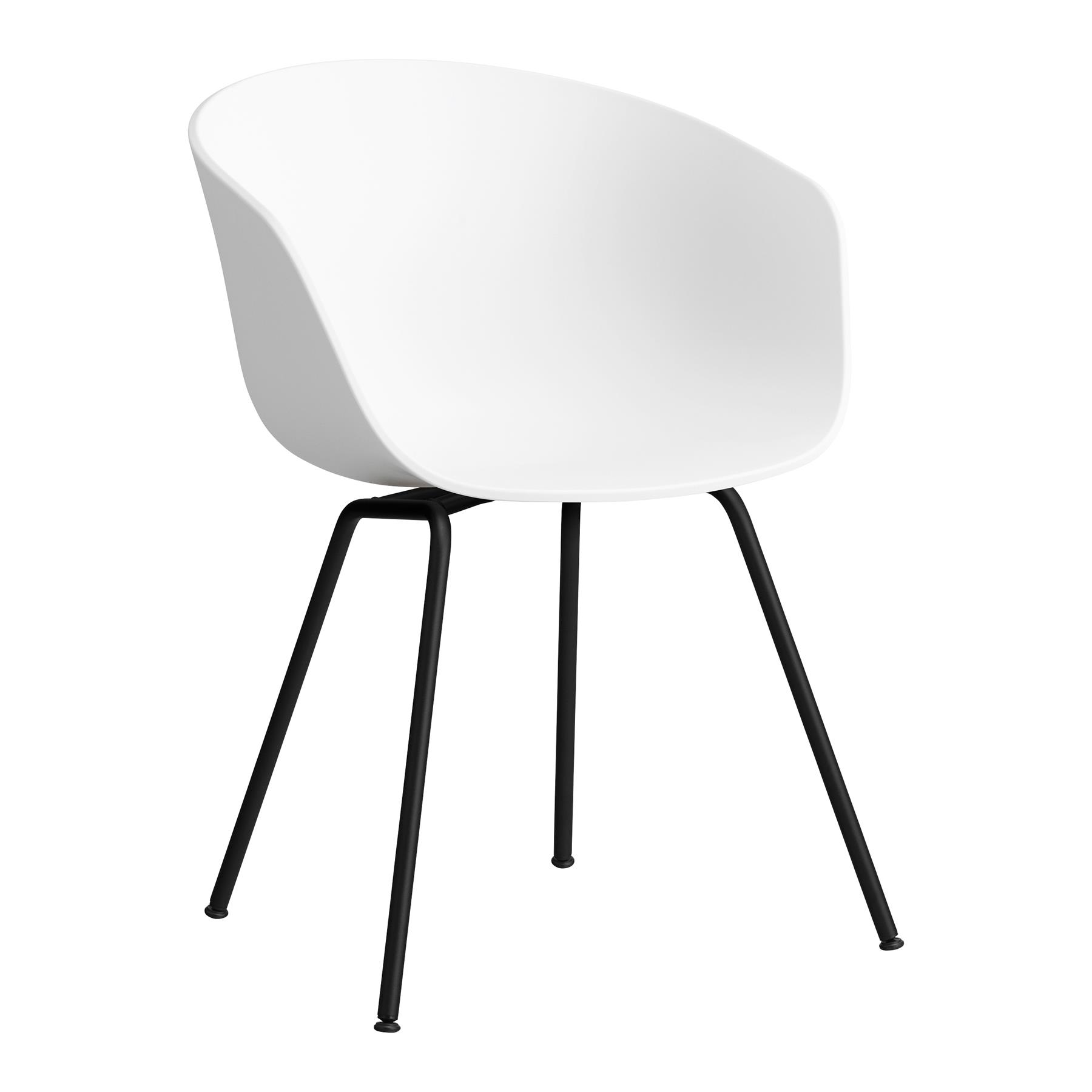 HAY About a Chair AAC26 Stoel - Black Steel - White