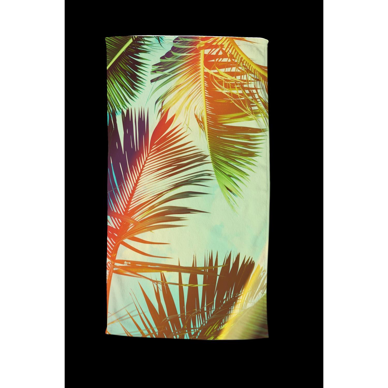 Good Morning Strandlaken Velours Palms 100x180cm - multi