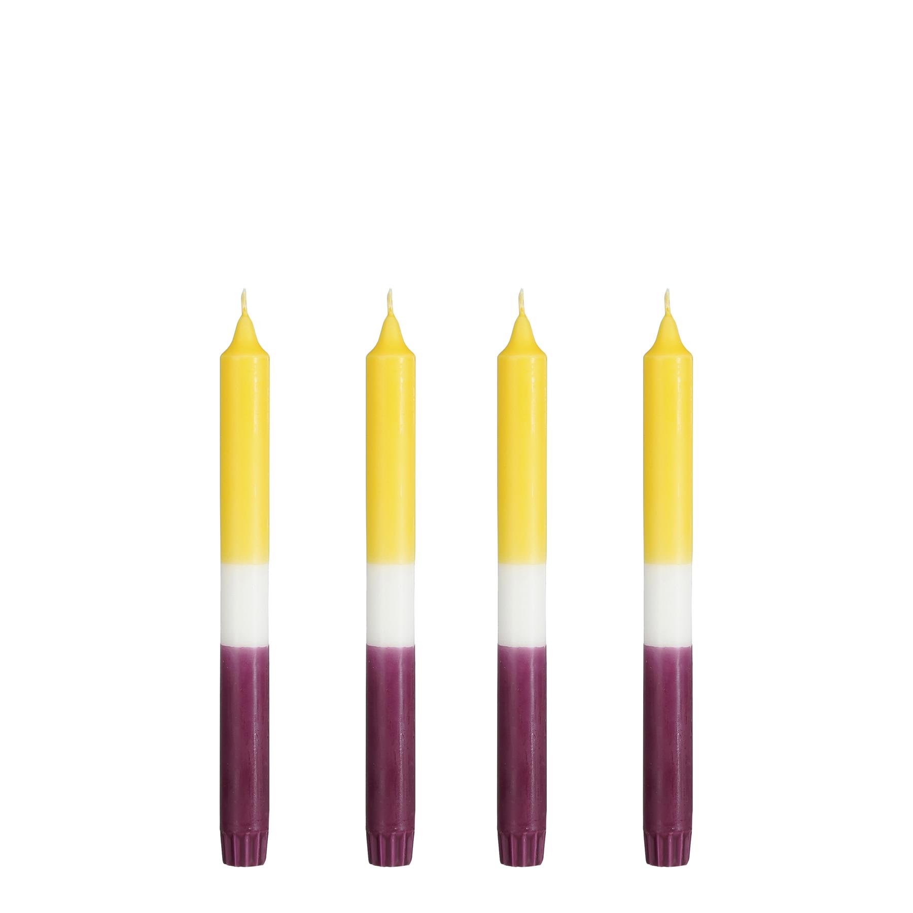 Mica Decorations Dipdye Dinerkaars Set van 4 H25 cm Geel kopen