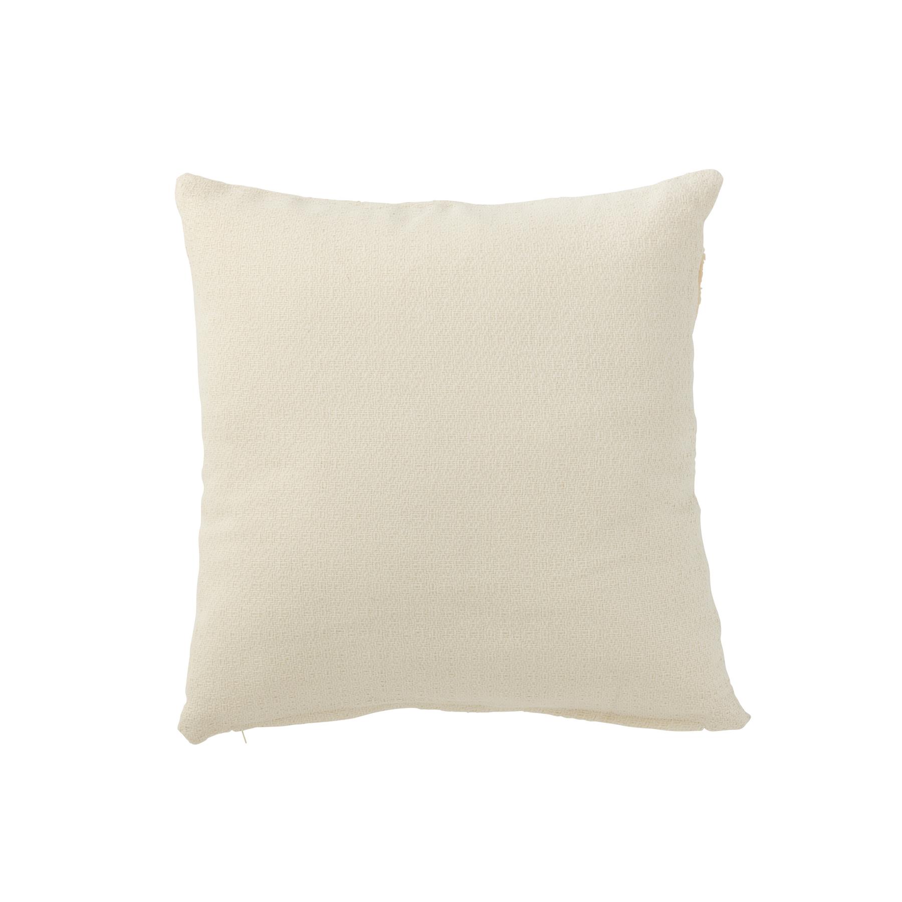 J-Line kussen Blad - textiel - wit