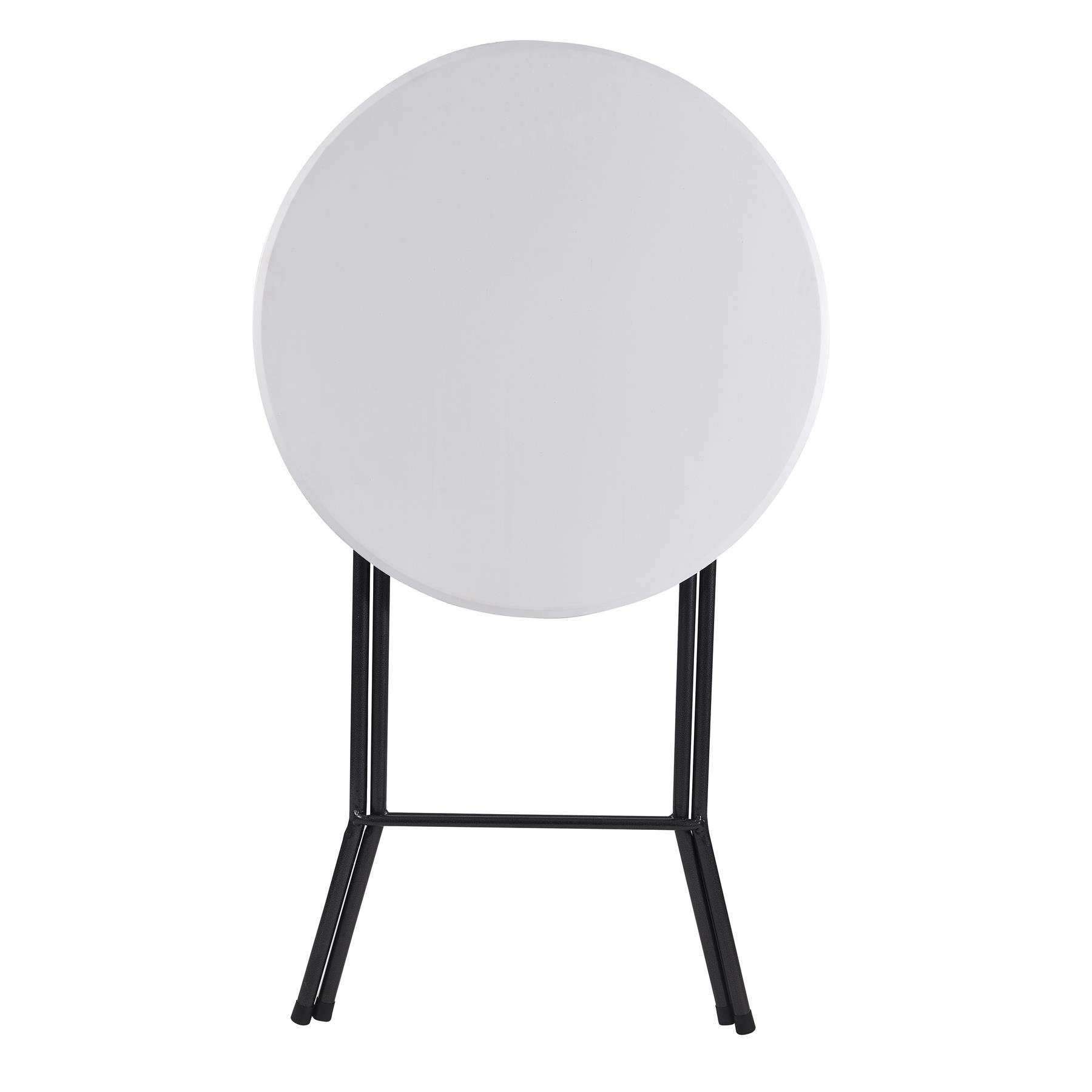ERRO Statafel Ø80x110cm - wit|grijs